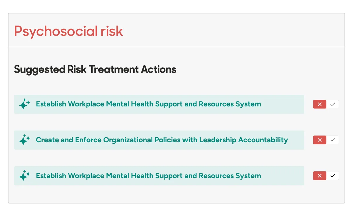 AI suggestions-Risk Treatment Actions