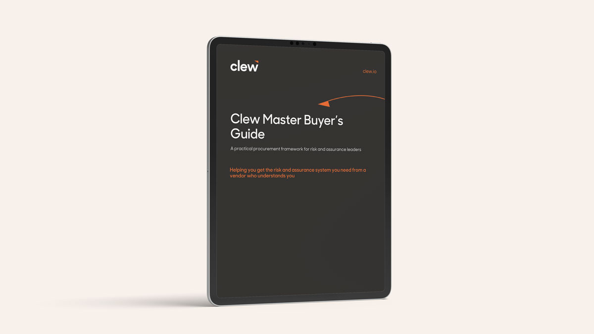 Risk management software buyer's guide with Clew